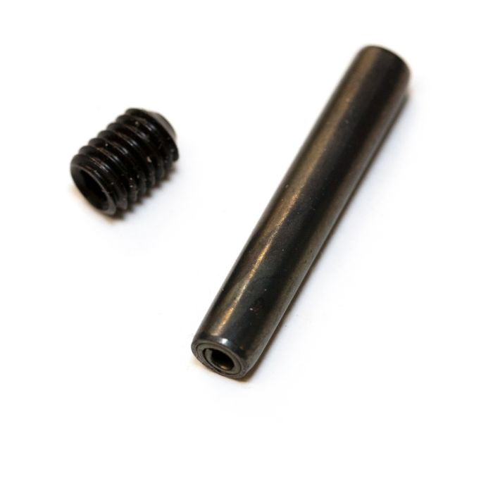 Motor sprocket grub screw and roll pin