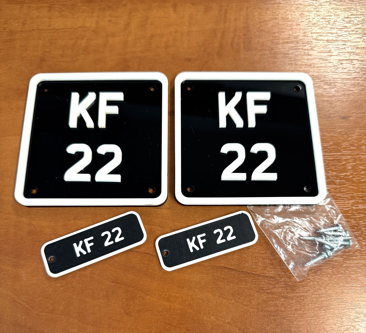 Number plates CNC machined