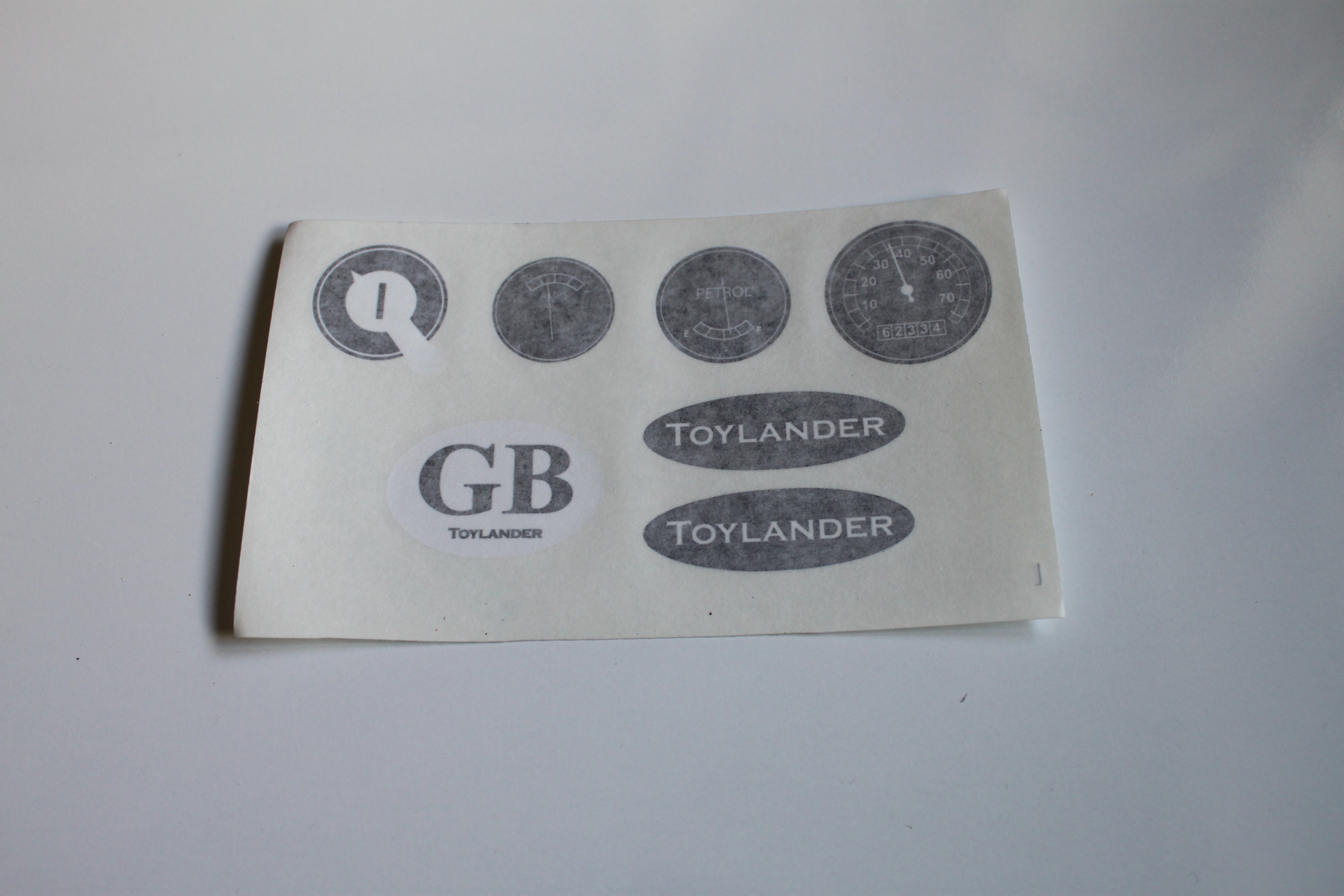 TL1& Mayfair instrument stickers – Toylander Real Life Toys Limited