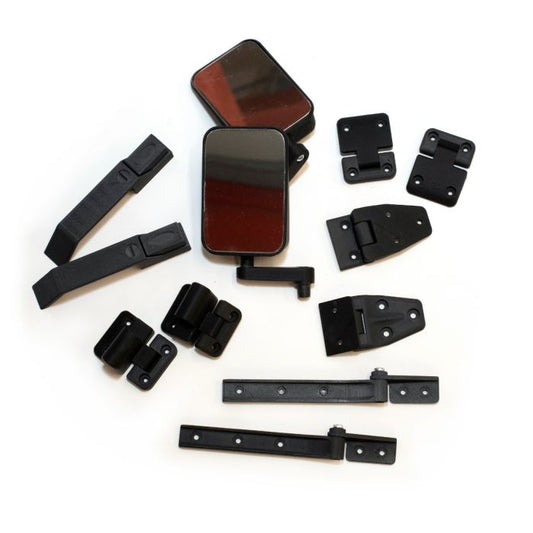 TL90 mirrors, door handles, bonnet and tailgate hinges
